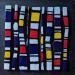 Gemälde Bc9 hommage Mondrian von Langeron Luc | Gemälde Materialismus Holz Acryl Harz
