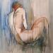 Painting Douceur by Chaperon Martine | Painting Figurative Nude Acrylic