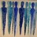 Painting Les fées magiques azuréennes by Rocco Sophie | Painting Raw art Minimalist Acrylic Gluing Sand