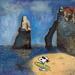 Painting Surf à Etretat (Monet) by Marie G.  | Painting Pop-art Pop icons Wood Acrylic