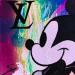 Peinture Mickey is happy par Mestres Sergi | Tableau Pop-art Icones Pop Graffiti Acrylique