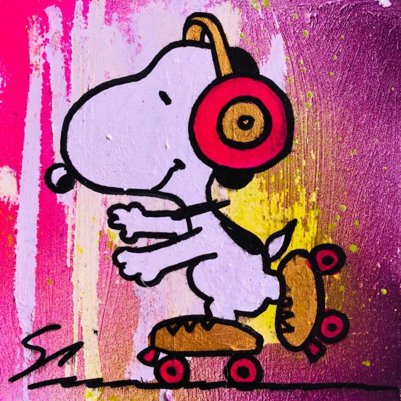 Painting Snoopy roller by Mestres Sergi | Painting Pop-art Pop icons Graffiti Acrylic