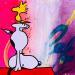 Painting Snoopy yoga by Mestres Sergi | Painting Pop-art Pop icons Graffiti Acrylic