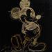 Painting Mickey gold by Mestres Sergi | Painting Pop-art Pop icons Graffiti Acrylic