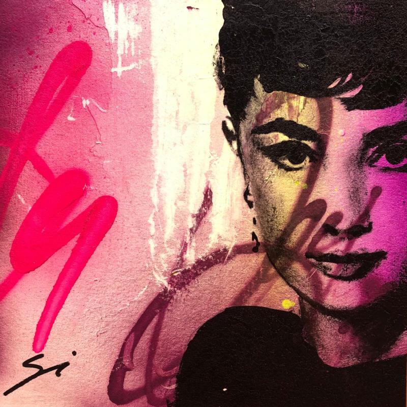 Peinture Audrey par Mestres Sergi | Tableau Pop-art Acrylique, Graffiti Icones Pop