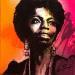 Painting Nina Simone by Mestres Sergi | Painting Pop-art Pop icons Graffiti Acrylic