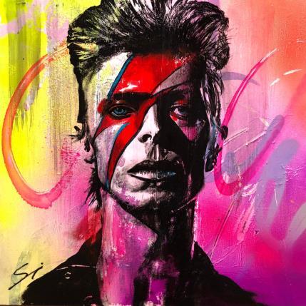 Painting Bowie by Mestres Sergi | Painting Pop-art Acrylic, Graffiti Pop icons