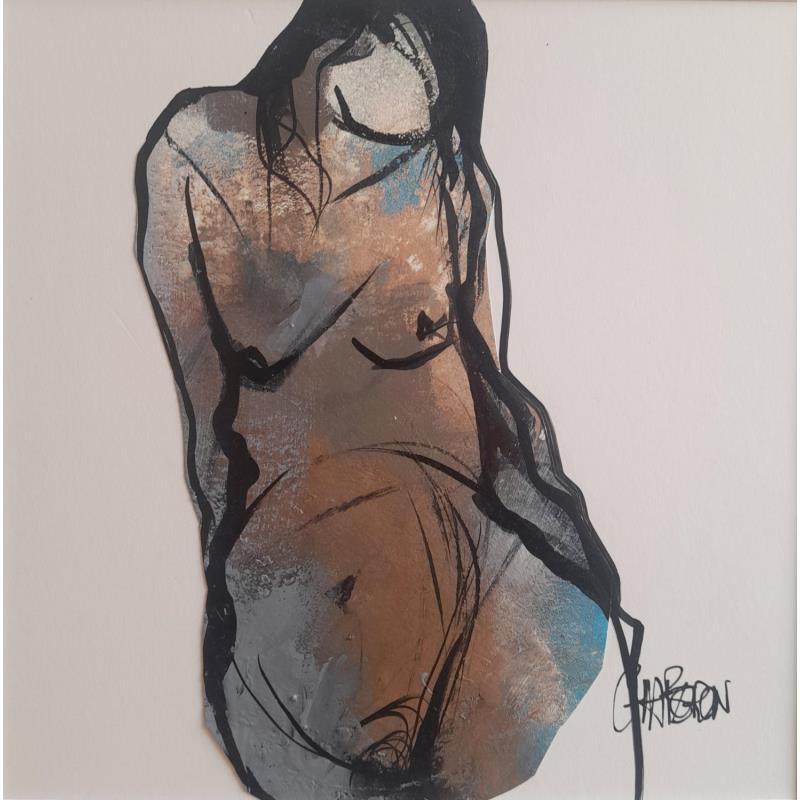 Painting Seconde peau 3 by Chaperon Martine | Painting Figurative Nude Acrylic