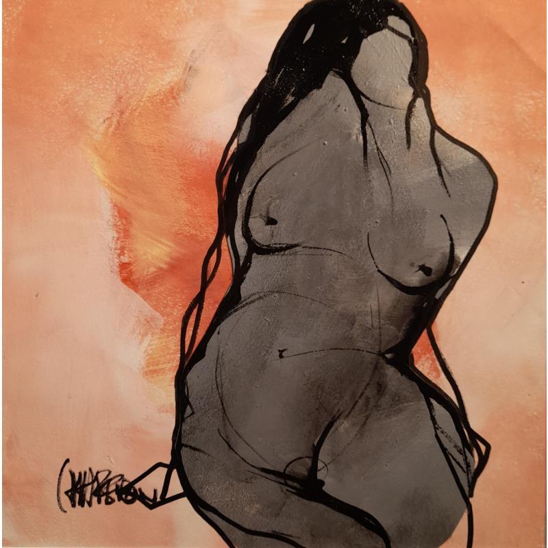 Painting Seconde peau by Chaperon Martine | Painting Figurative Acrylic Nude