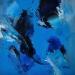 Peinture Blues background par Virgis | Tableau Abstrait Minimaliste Huile