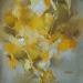 Peinture Full-blown yellow par Virgis | Tableau Abstrait Minimaliste Huile