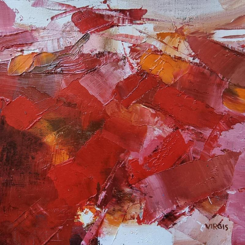 Peinture Sunrise cacophony par Virgis | Tableau Abstrait Minimaliste Huile