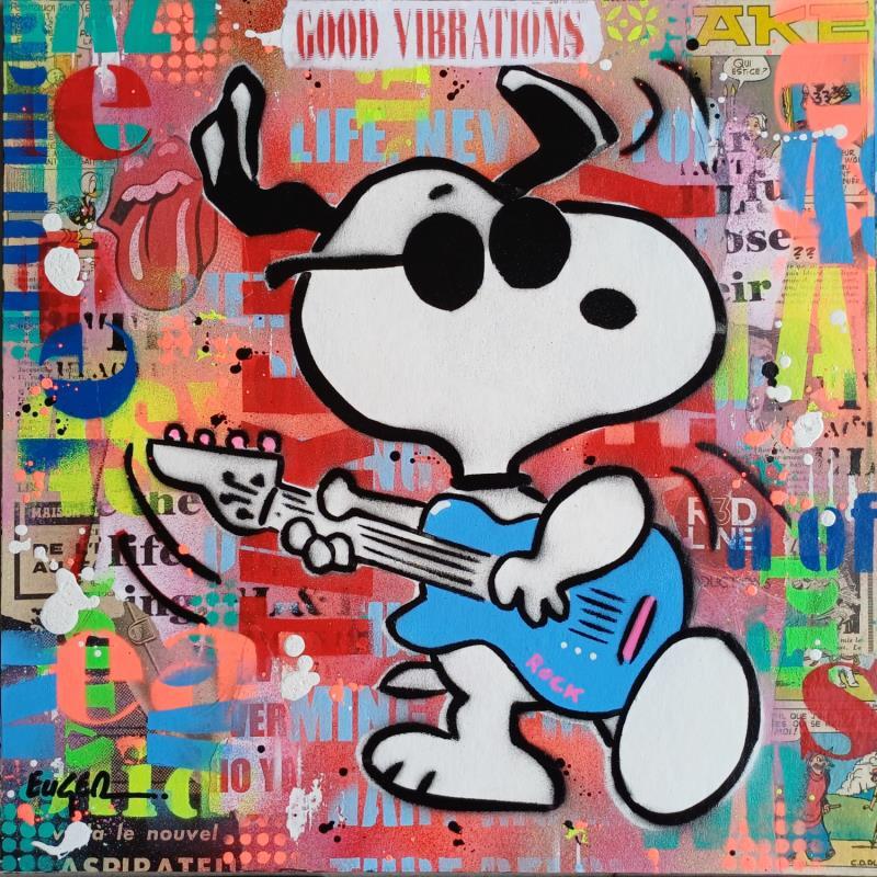 Painting GOOD VIBRATIONS by Euger Philippe | Painting Pop-art Pop icons Acrylic Gluing