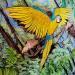 Painting IQUITOS by Geiry | Painting Subject matter Landscapes Nature Animals Acrylic Pigments Marble powder