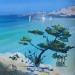 Painting En haut des calanques  by Guillet Jerome | Painting Figurative Landscapes Marine Nature Oil