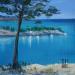 Painting Calanques azur by Guillet Jerome | Painting Figurative Marine Oil