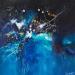 Peinture Dans la nuit bleue par Dupetitpré Roselyne | Tableau Abstrait Minimaliste Acrylique