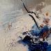 Peinture L'élégance du bleu par Dupetitpré Roselyne | Tableau Abstrait Minimaliste Acrylique