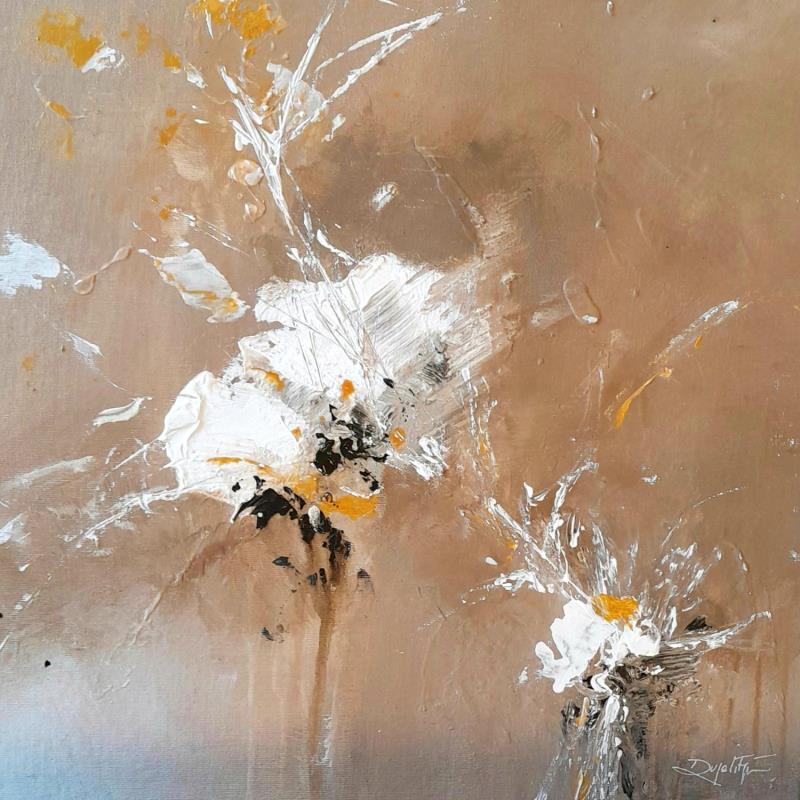 Gemälde De neige et d'or von Dupetitpré Roselyne | Gemälde Abstrakt Minimalistisch Acryl