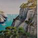 Gemälde Les terrasses von Burgi Roger | Gemälde Figurativ Natur Acryl