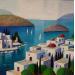 Peinture Villages Grec par Burgi Roger | Tableau Figuratif Paysages Acrylique