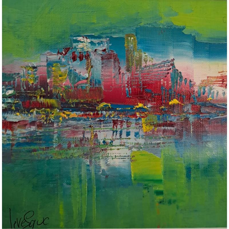 Gemälde Halo Vert von Levesque Emmanuelle | Gemälde Art brut Urban Öl