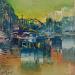 Painting Les deux Ports by Levesque Emmanuelle | Painting Raw art Urban Oil