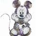 Peinture Mickey my love par Schroeder Virginie | Tableau Pop Art Mixte icones Pop noir & blanc