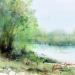 Painting La Loire - Paysage romantique by Gutierrez | Painting Impressionism Landscapes Watercolor