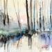 Painting Avant la nuit - la Touraine by Gutierrez | Painting Impressionism Landscapes Watercolor