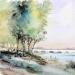 Painting Pique-nique sur la Loire by Gutierrez | Painting Impressionism Landscapes Watercolor