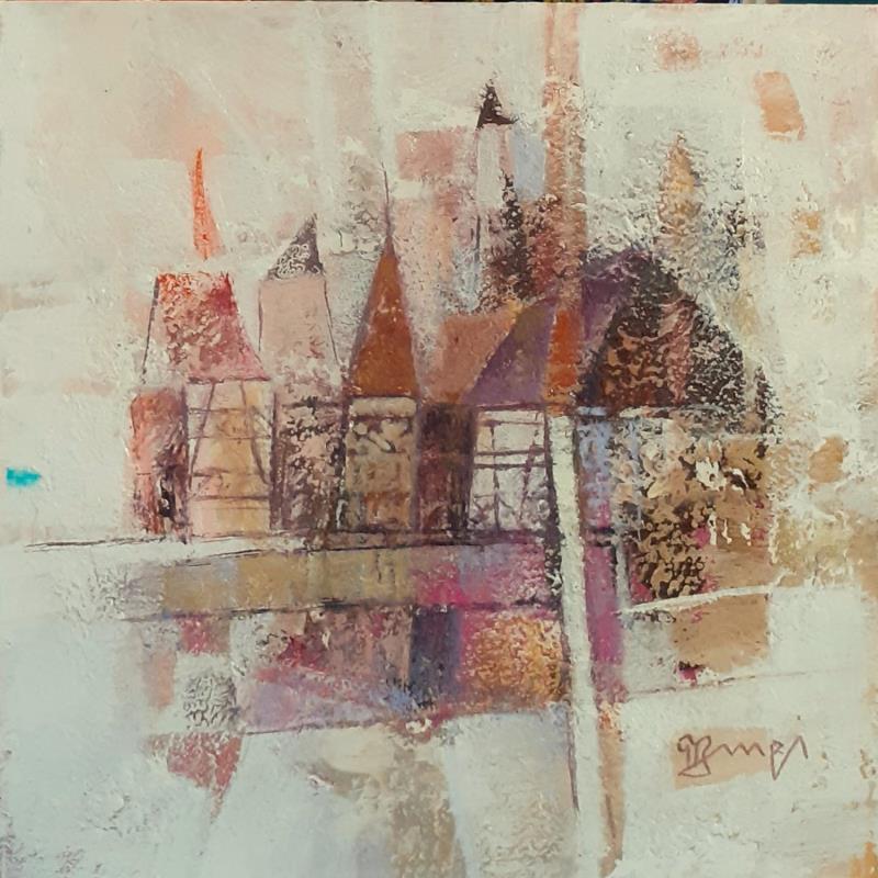 Gemälde AM72 ABSTRACTION ALSACE von Burgi Roger | Gemälde Figurativ Urban Architektur Acryl