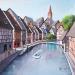 Painting AN205 ALSACE by Burgi Roger | Painting Figurative Landscapes Urban Architecture Acrylic