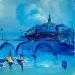 Peinture Bleu d'un jour par Raffin Christian | Tableau Figuratif Marine Huile