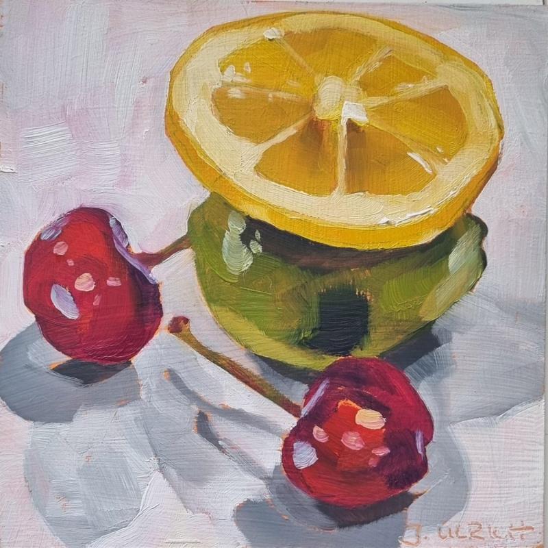 Painting funny citrus no.2 by Ulrich Julia | Painting Figurative Oil, Wood