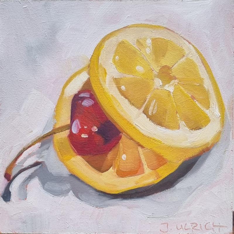 Peinture funny citrus no.3 par Ulrich Julia | Tableau Figuratif Bois Huile