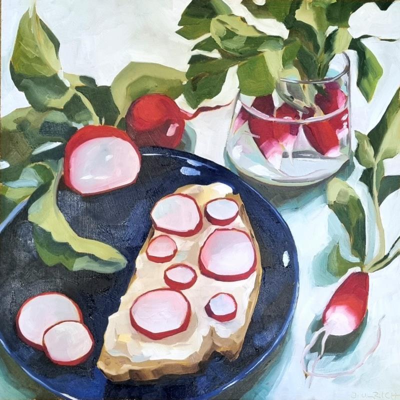 Painting healthy breakfast by Ulrich Julia | Painting Figurative Oil, Wood