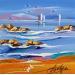 Gemälde La mer, les vols d'oiseaux von Fonteyne David | Gemälde Figurativ Landschaften Marine Acryl