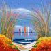 Painting Haut les herbes by Fonteyne David | Painting Figurative Landscapes Marine Nature Acrylic