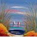 Painting Vue bleue by Fonteyne David | Painting Figurative Landscapes Marine Nature Acrylic