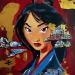 Painting Mulan by Caizergues Noël  | Painting Pop-art Pop icons Acrylic Gluing