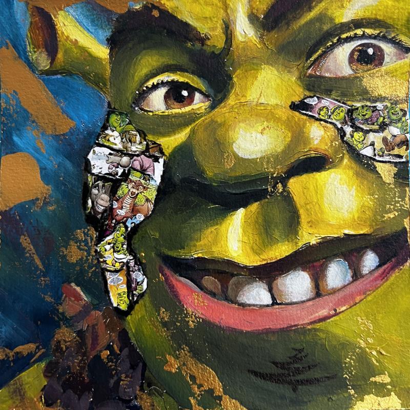 Painting Shrek by Caizergues Noël  | Painting Pop-art Pop icons Acrylic Gluing