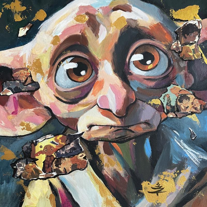 Gemälde Dobby von Caizergues Noël  | Gemälde Pop-Art Pop-Ikonen Acryl Collage