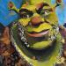 Peinture Shrek par Caizergues Noël  | Tableau Pop-art Icones Pop Acrylique Collage