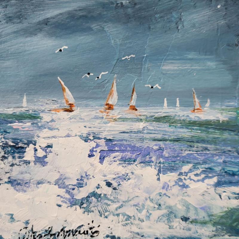 Gemälde Flotte von Ortis-Bommarito Nicole | Gemälde Figurativ Marine Acryl