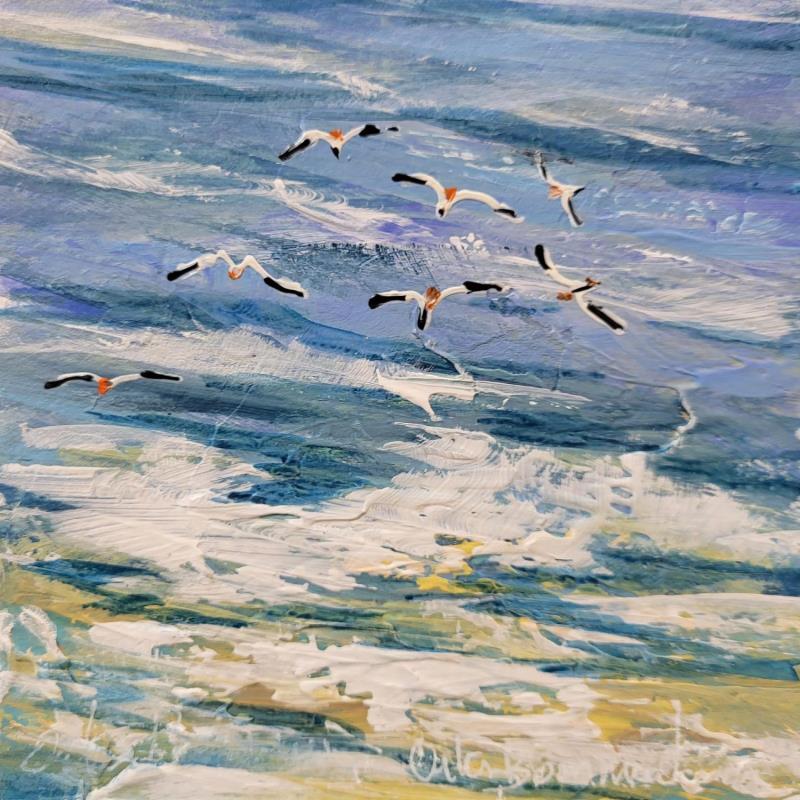 Painting Mouettes by Ortis-Bommarito Nicole | Painting Figurative Marine Acrylic