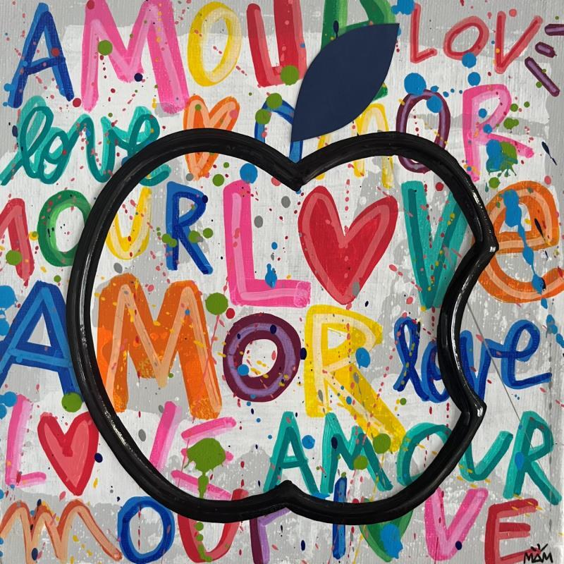 Painting POMME D'AMOUR by Mam | Painting Pop-art Pop icons Nature Life style Acrylic