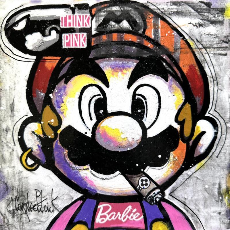 Peinture Super Mario loves Barbie par Cornée Patrick | Tableau Pop-art Graffiti, Huile Cinéma, Icones Pop, Mode