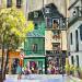 Painting Chez Odette by Lallemand Yves | Painting Figurative Urban Acrylic