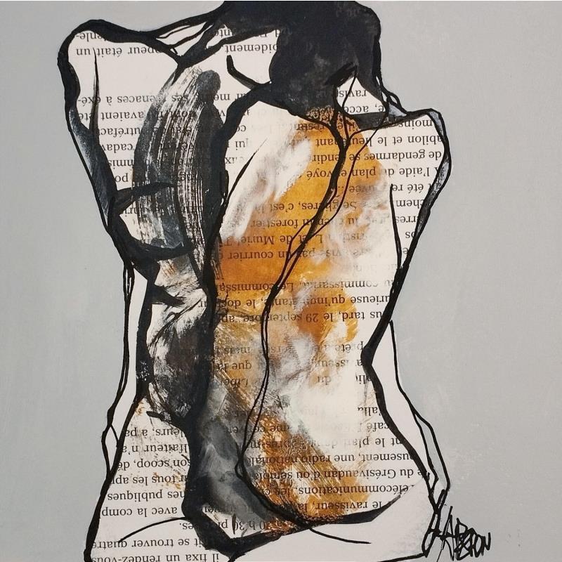 Painting Histoire de couple 4 by Chaperon Martine | Painting Figurative Nude Acrylic